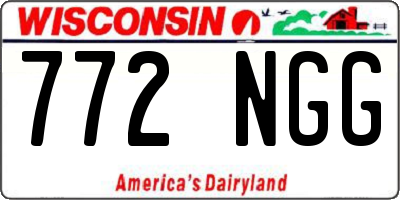 WI license plate 772NGG