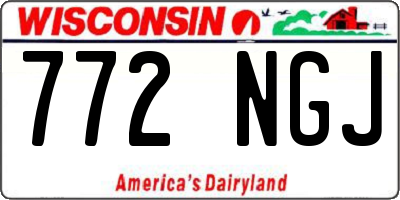 WI license plate 772NGJ
