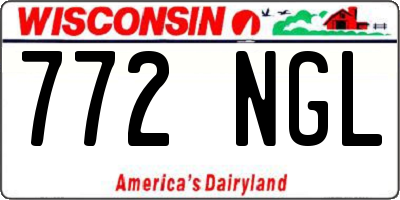 WI license plate 772NGL