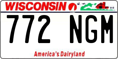 WI license plate 772NGM