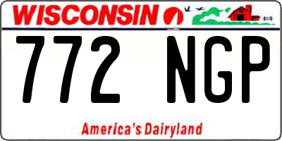 WI license plate 772NGP