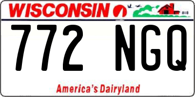 WI license plate 772NGQ