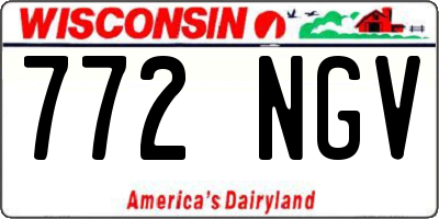 WI license plate 772NGV