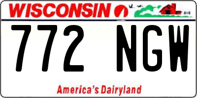 WI license plate 772NGW