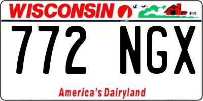 WI license plate 772NGX