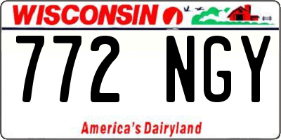 WI license plate 772NGY