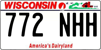WI license plate 772NHH