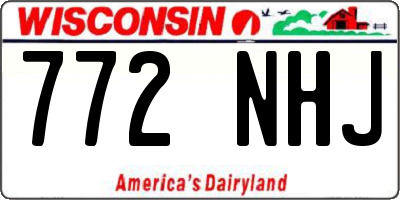 WI license plate 772NHJ