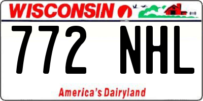 WI license plate 772NHL