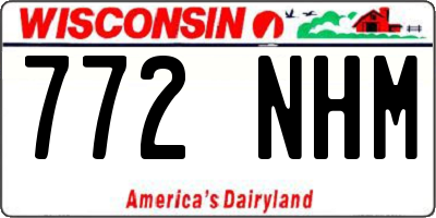 WI license plate 772NHM