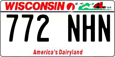 WI license plate 772NHN