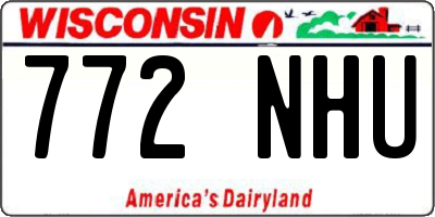 WI license plate 772NHU