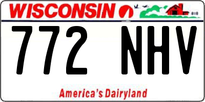 WI license plate 772NHV