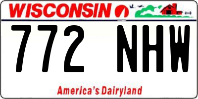 WI license plate 772NHW