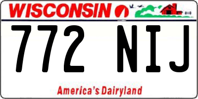 WI license plate 772NIJ