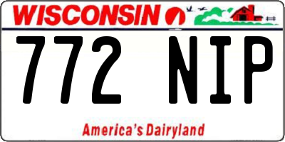 WI license plate 772NIP