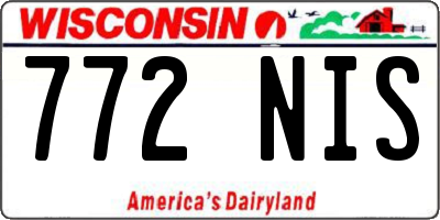 WI license plate 772NIS