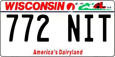 WI license plate 772NIT