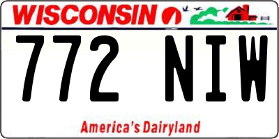 WI license plate 772NIW