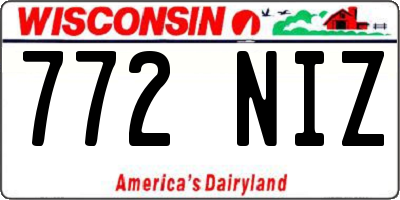 WI license plate 772NIZ