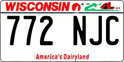 WI license plate 772NJC