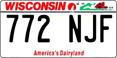WI license plate 772NJF