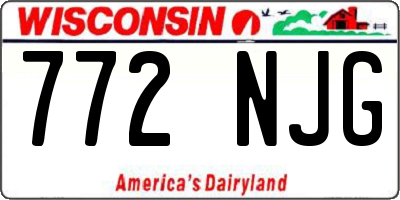 WI license plate 772NJG