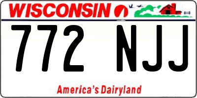 WI license plate 772NJJ