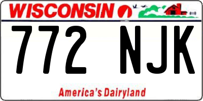 WI license plate 772NJK