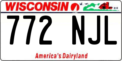 WI license plate 772NJL
