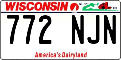 WI license plate 772NJN