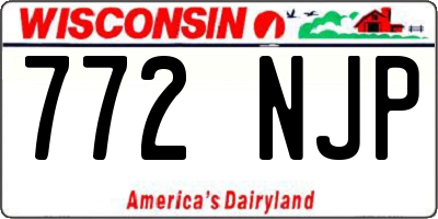 WI license plate 772NJP