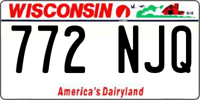 WI license plate 772NJQ
