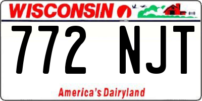 WI license plate 772NJT
