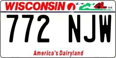WI license plate 772NJW