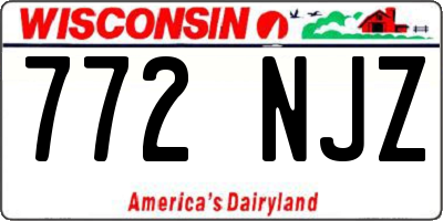 WI license plate 772NJZ