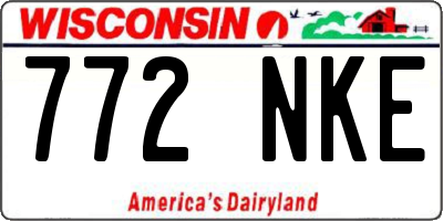 WI license plate 772NKE