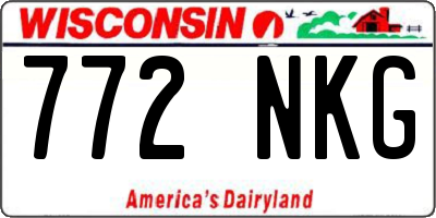 WI license plate 772NKG