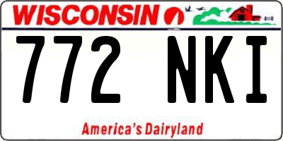 WI license plate 772NKI