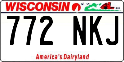 WI license plate 772NKJ