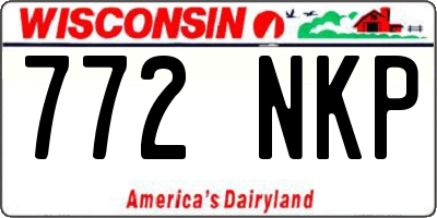 WI license plate 772NKP