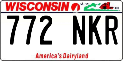 WI license plate 772NKR