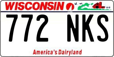 WI license plate 772NKS