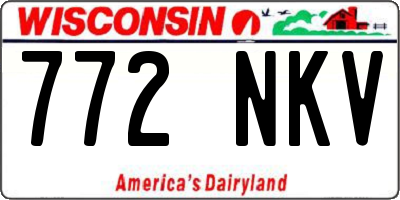 WI license plate 772NKV