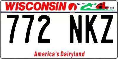 WI license plate 772NKZ