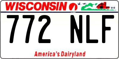 WI license plate 772NLF