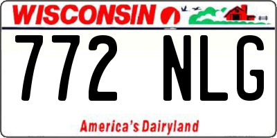WI license plate 772NLG