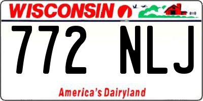 WI license plate 772NLJ