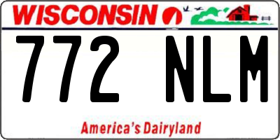 WI license plate 772NLM