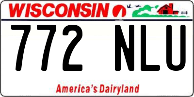 WI license plate 772NLU